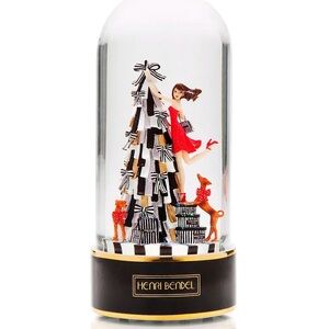 Vintage Henri Bendel Musical Deck The Halls Snow Globe 2012